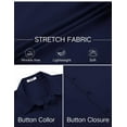 thumbnail image 5 of COOFANDY Mens Casual Button Down Shirt Short Sleeve Untucked Shirt Business Shirt for Men, 5 of 12