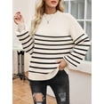 thumbnail image 2 of Weardear Sweaters for Women 2024 Fashion Trendy Lantern Long Sleeve Mockneck Pullover Fall Knit Sweater Tops, 2 of 6