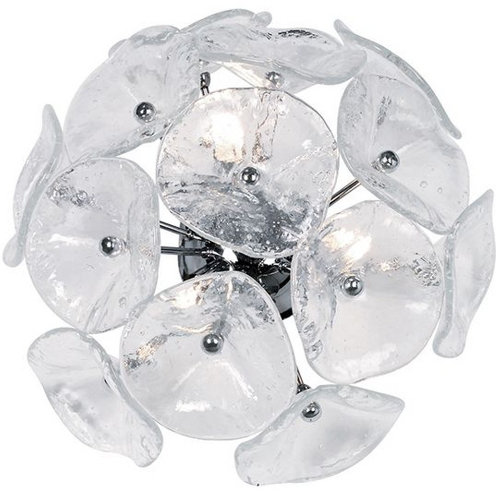 ET2 Lighting - Fiori-3 Light Flush/Wall Mount in Leaf style-14.25 Inches wide by - image 3 of 3