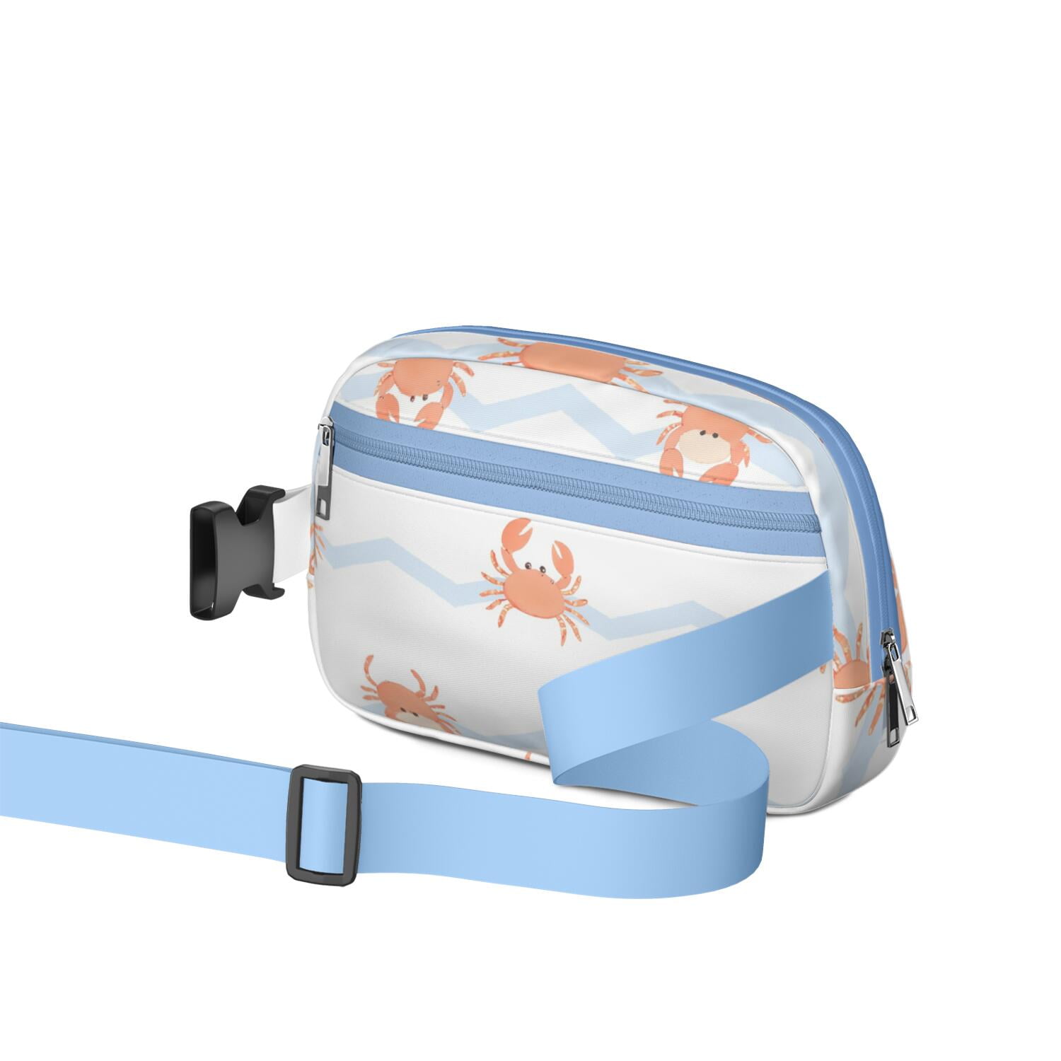 Waist Bag Adjustable Belt Bag for Women Fashion Waist Packs Running Workout Hiking Travel Fanny Pack Marine Adorable Crab