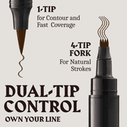 Striking Viking Beard Filler Pen Light Brown 2 Pack Waterproof Dual Tip Beard Shaping Pen