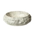 thumbnail image 3 of Modern Bathroom Vanity Luna 20'' Bathroom Sink, Irregular Oval Resin Vessel Basin with Stone Pattern, Artistic Style Sink, NO Faucet, Ivory,Wooden Bathroom Vanity, 3 of 5