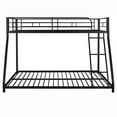 thumbnail image 1 of Unique Choice Twin-Over-Full Bunk Bed, Metal Bed Frame with Ladder&Safety Guardrail, Twin Over Full Size Bunk Beds Bunkbeds Frame , Black, 1 of 8