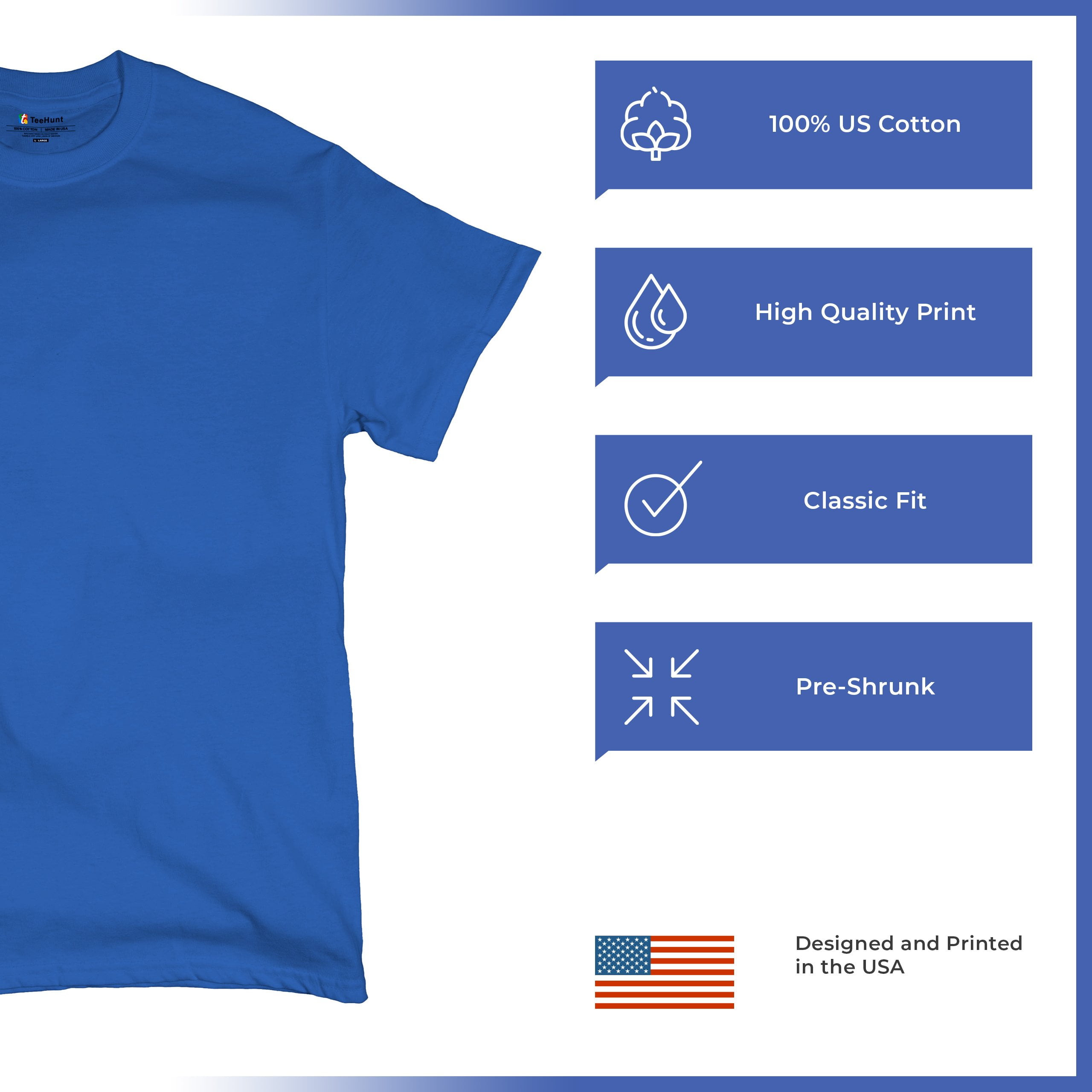 Tee Hunt Elf Shirt T-Shirt Funny Christmas Xmas New Year Holiday Spirit Mens, Blue, X-Large