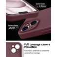 thumbnail image 3 of Compatible with iPhone 15 Case,Upgrade Liquid Silicone,with 2× Screen Protector[Enhanced Camera Protection][Scratch-Resistant Soft Microfiber Lining] Slim Cover Phone Cases (Plum), 3 of 12