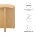thumbnail image 6 of Coffee Sofa Side Table, Natural, Wood, Round, Living Kitchen Cafe Bistro Hospitality Restaurant, Modern Contemporary HB36260, 6 of 8