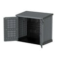 thumbnail image 4 of Duramax Boîte de Rangement Extérieure 1200L pour Terrasse et Jardin, Gris, 4 of 11