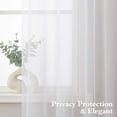 thumbnail image 5 of OVZME White Sheer Curtains 4 Panels 84 Inch Long, Rod Pocket Voile Sheer Wide Window Drapes for Sliding Door Living Room, 52x84 Inch Each Panel, 5 of 9