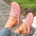 thumbnail image 6 of Orthopedic Clogs for Women Wide Width Mules Closed Toe Slip On Wedge Slippers Comfortable Leather Sandals Summer Beach Flats,38, 6 of 9