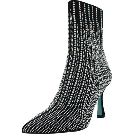 

Betsey Johnson Womens Juelz Rhinestone Pointed Toe Ankle Boots