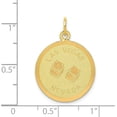 thumbnail image 4 of 14k Yellow Gold LAS VEGAS Disc Charm - 25.5mm, 4 of 6