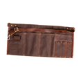thumbnail image 3 of Aymzbd Waxed Canvas Tool Waist Apron Adjustable Belt 19.7x9.8inch Versatile Woodworking Brown, 3 of 9