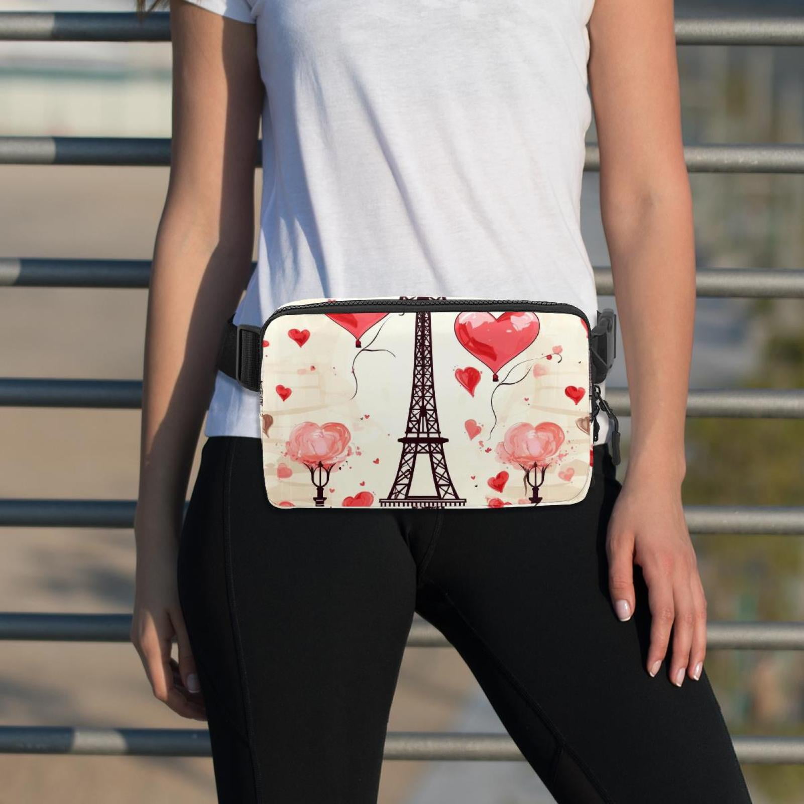 Valentine's Day Sling Bag with Extension Strap - Lightweight Adjustable Unisex Fanny Pack for Waist Packs