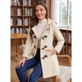 thumbnail image 3 of DARING DIVA Women's Winter Coat Toggle Duffle Long Hooded Peacoat Overcoat S Beige, 3 of 8