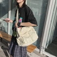 thumbnail image 3 of Nvzi Bolso bandolera unisex de lona de color liso, grande, tipo bandolera (blanco), 3 of 4