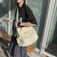 thumbnail image 3 of Nvzi Bolso bandolera unisex de lona de color liso, grande, tipo bandolera (blanco), 3 of 4