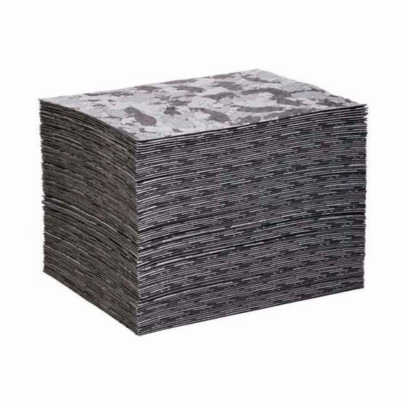Pig Sorbent Pad, 26 gal, 16 in x 20 in, Universal, Gray, Polypropylene MAT117