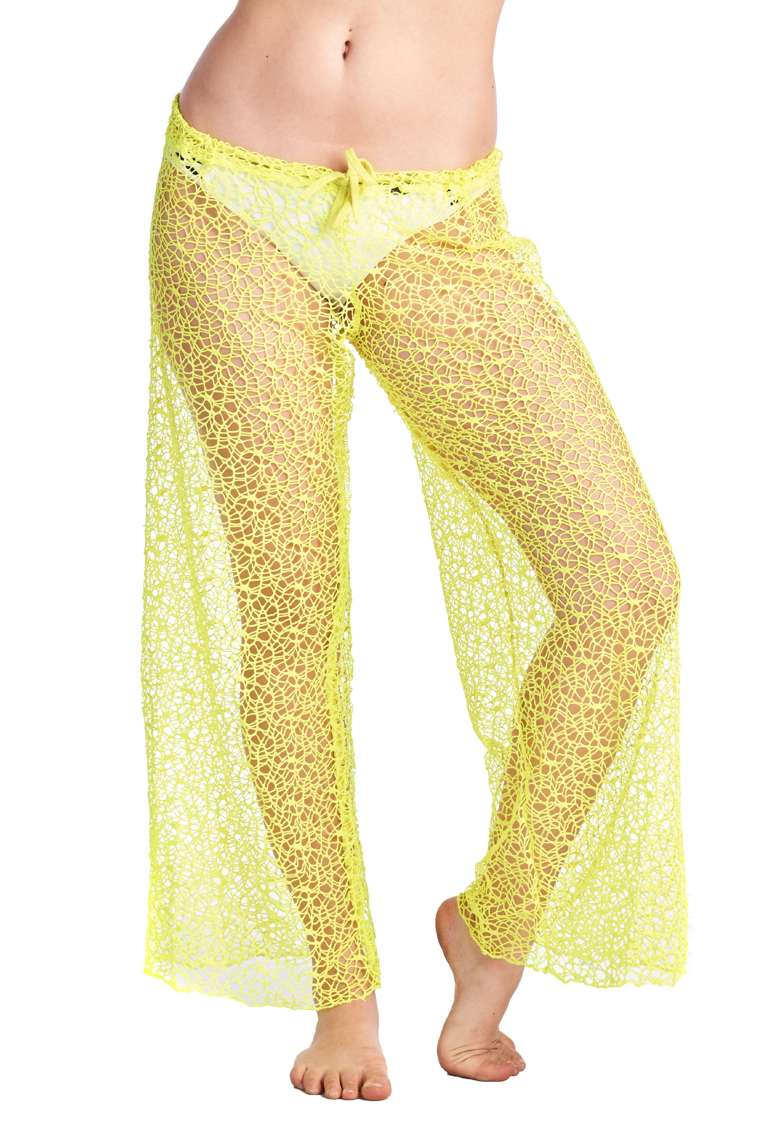 yellow lace cover up