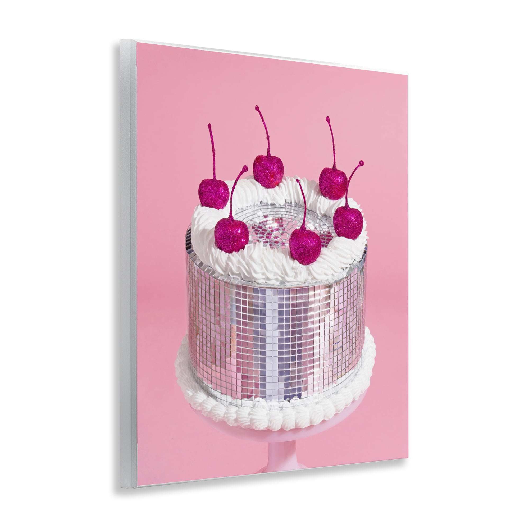 Stupell Industries Disco Pattern Cake Food & Beverage Painting Unframed Art Print Wall Art, 11 x 14