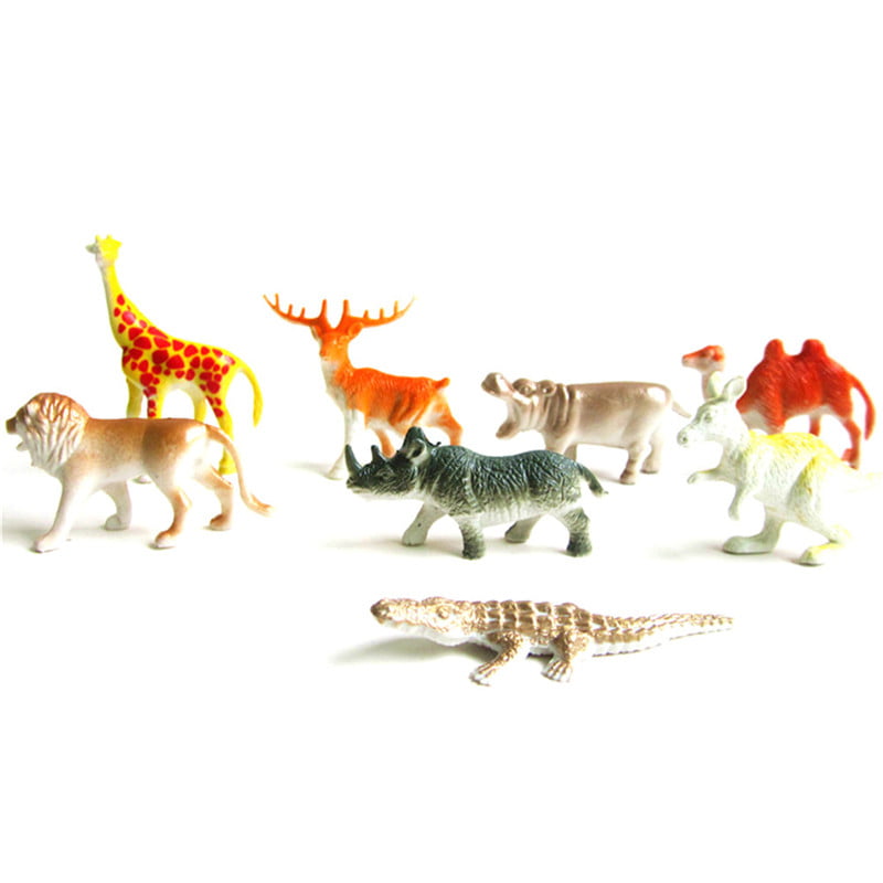 Jurassic Gift Kids Plastic Mini Tiger Giraffe Animal Figure Play Model Toy 