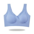 thumbnail image 4 of Penkiiy Women Nursing Bras Ladies Comfortable Breathable No Steel Ring Front Buckle Breastfeeding Bra Woman Underwear Blue Bras, 4 of 4