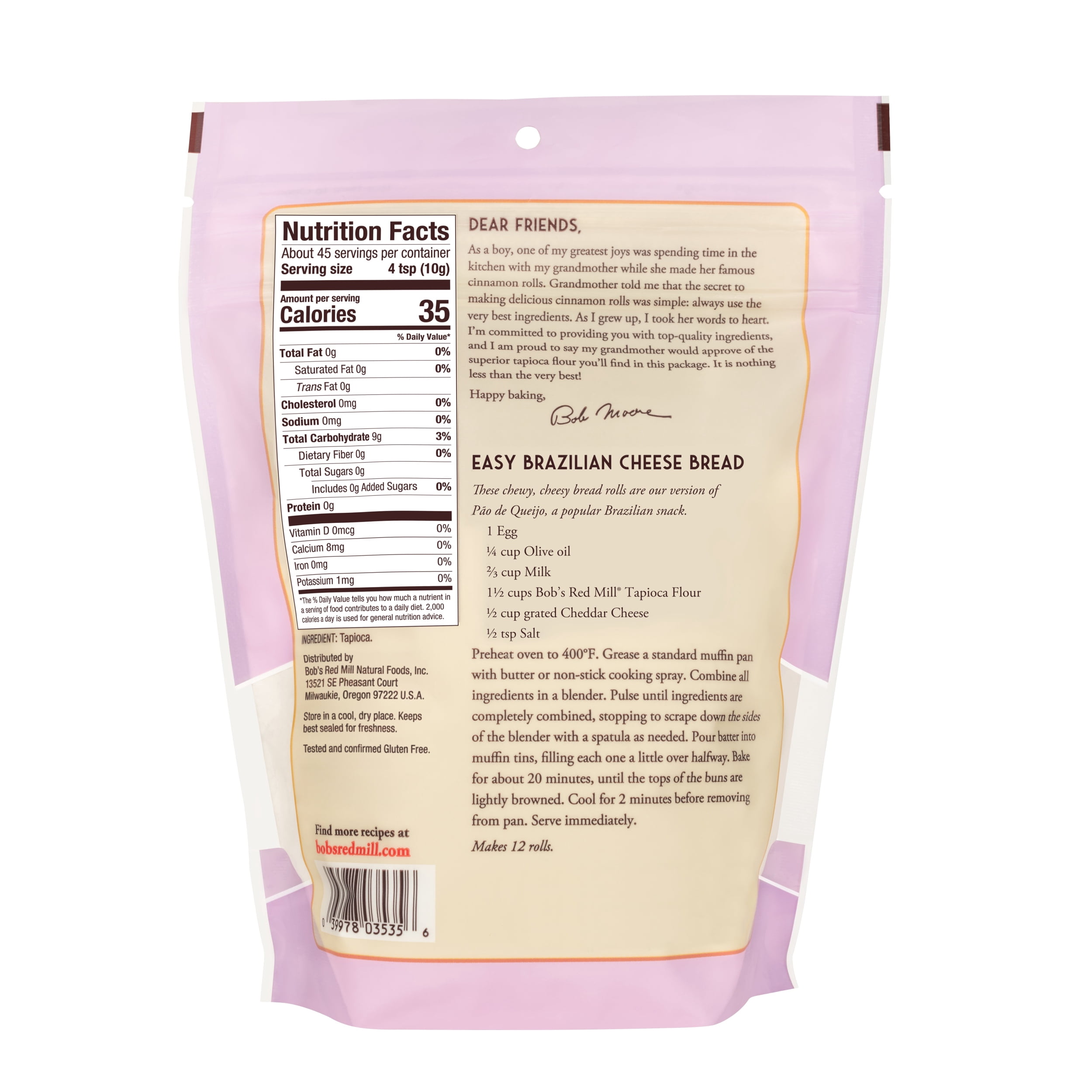Bob's Red Mill Tapioca Flour, Gluten-Free, 16 oz Bag