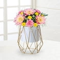 thumbnail image 1 of Metal Planter Stand Flower Holder Flower Potted Rack Minimalist Flower Pot Holder Flowerpot Holder for Office Living Room Indoor Outdoor geometric white, 1 of 8