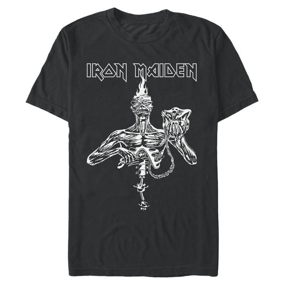 Mens Iron Maiden Seventh Son of a Seventh Son Black and White T Shirt