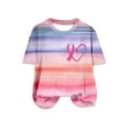 thumbnail image 2 of Fiudx Ofertas y Liquidaciones Blusas Casuales de Moda para Mujer, Camiseta Estampada con Cuello Redondo, Camisetas de Manga Corta, 2 of 4