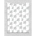 thumbnail image 1 of Nature Tapestry, Botanical Monochrome Pattern with Leafy Branches on Plain Background, Wall Hanging for Bedroom Living Room Dorm Decor, 60W X 80L Inches, Dark Purple Grey and White, by Ambesonne, 1 of 2
