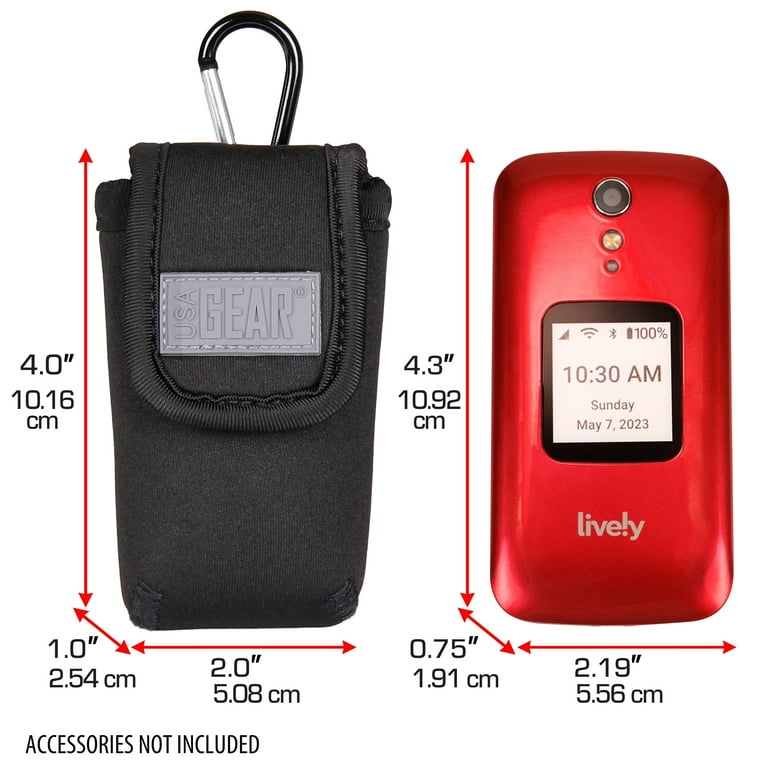 Agoz Flip Phone Holster Pouch Cover With Belt Clip And Loops For