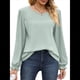 thumbnail image 1 of Camisas de Larga para Mujer, Cuello Redondo, Túnicas Informales Holgadas, Blusas Elegantes para el Trabajo, Ropa de Moda de Otoño 2025 Judías M, 1 of 10