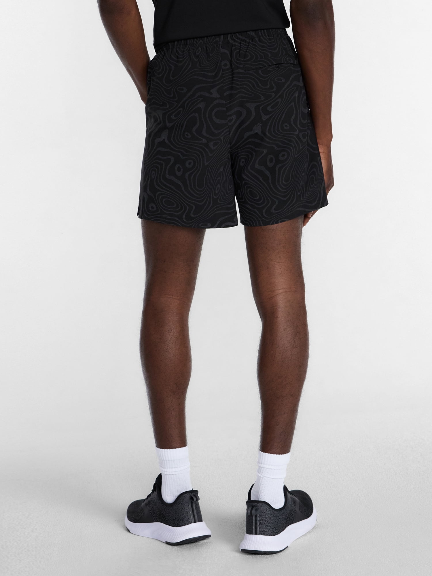 Athletic Works Men's Reflective Print Soccer Shorts, 6" Inseam, Sizes XS-3XL