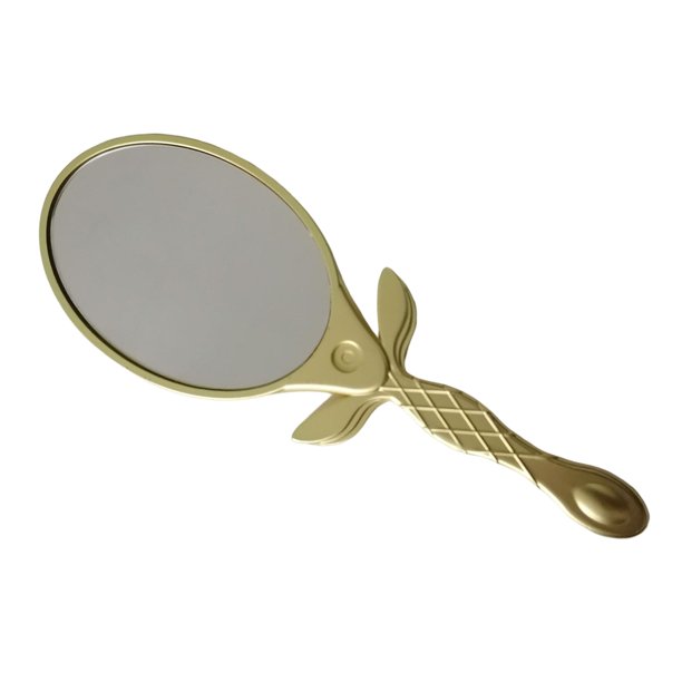 Espejo de maquillaje de mano, espejo de tocador portátil Retro, espejo cosmético DIY para el hogar Dorado Yuyangstore Espejo de maquillaje de mano