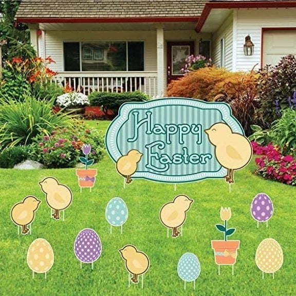 Victory Store Happy Easter Chicks and Eggs Yard Decoration Set 13428