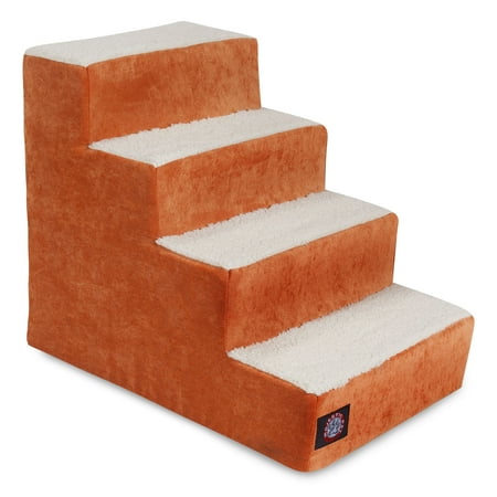 UPC: 0788995675174 | Majestic Pet Villa Pet Stairs 4 Steps Orange Machine Washable Removable Cover 24  x 16  x 20