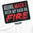thumbnail image 2 of Top Gun Mach 2 Hair On Fire Women's Boxy Cropped T-Shirt Casual Graphic Tee, 2 of 4