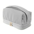 thumbnail image 1 of Hukapapa Bolsa de cosméticos avanzada Bolsa de cosméticos portátil de Gran Capacidad Bolsa de Almacenamiento de Lavado de Alto Valor Gris, 1 of 5
