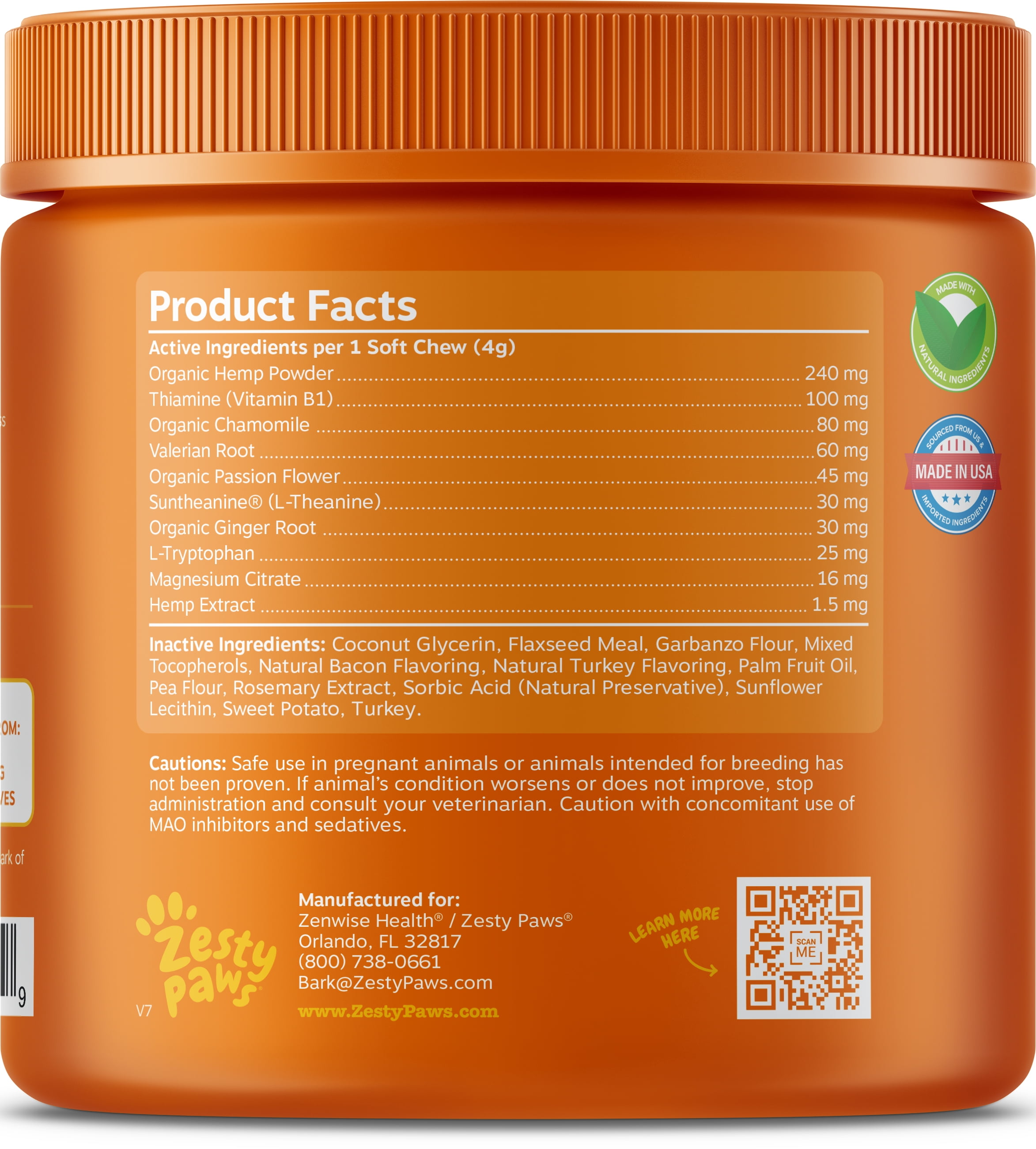 zesty paws calming bites for dogs