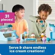 Learning Resources Swirly Scoops Ice Cream Shoppe, Ice Cream Playset, Pretend Play Food, Ages 2 +