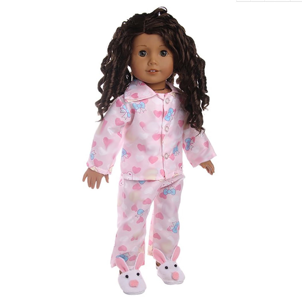 Doll Pajamas Set Cute Printed Doll Clothes Doll Outfit Set for 18in Girl Dolls Walmart