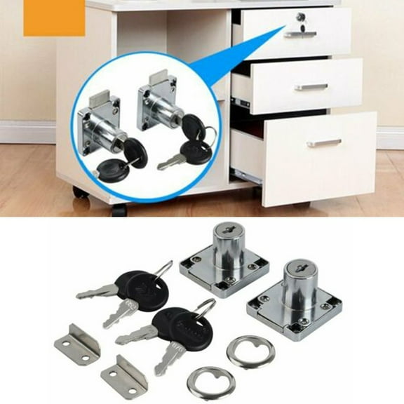 Gerich Cam Lock for Door Cabinet Mailbox Drawer Cupboard 2 Locks 4 Keys