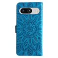 thumbnail image 3 of TECH CIRCLE Phone Case for Google Pixel 8,Google Pixel 8 Wallet Case Sunflower Embossed PU Leather Flip Phone Cover Card Slots Magnetic Clasp Stand Kickstand Case with Hand Strap,Blue, 3 of 9