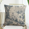 thumbnail image 7 of Cushion Cover Bunny French Easter Linen Cushion Case Retro Farm Rabbit Throw Pillowcases 18"x18" Home Sofa Decor for Girls Friends Daughter Niece Women, 7 of 7
