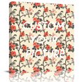 thumbnail image 2 of Red Spring Floral Wall Art Painting on Canvas, Vintage Birds Summer Botanical Canvas Art Home Prints Wall Art Framed Modern Artwork for Living Room Bedroom Wall Decor 8x8in, 2 of 9