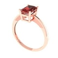 thumbnail image 2 of Solitaire Engagement Ring for Women - 1ct Natural Garnet in 14K Rose Gold Promise Ring, 2 of 5