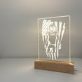 thumbnail image 6 of Custom Personalized Free Engraved LED Wood Stand Night Light Up Lamp Boys Table Desk Sports USA Flag Football Player Design Room Décor Gift, 6 of 6