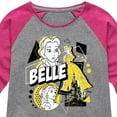 thumbnail image 3 of Disney Princess - Pop Art Belle - Toddler & Youth Girls Raglan Graphic T-Shirt, 3 of 5