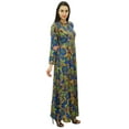 thumbnail image 4 of Bimba Women's Long Maxi Winter Dress Rayon Printed Jilbab, 4 of 6