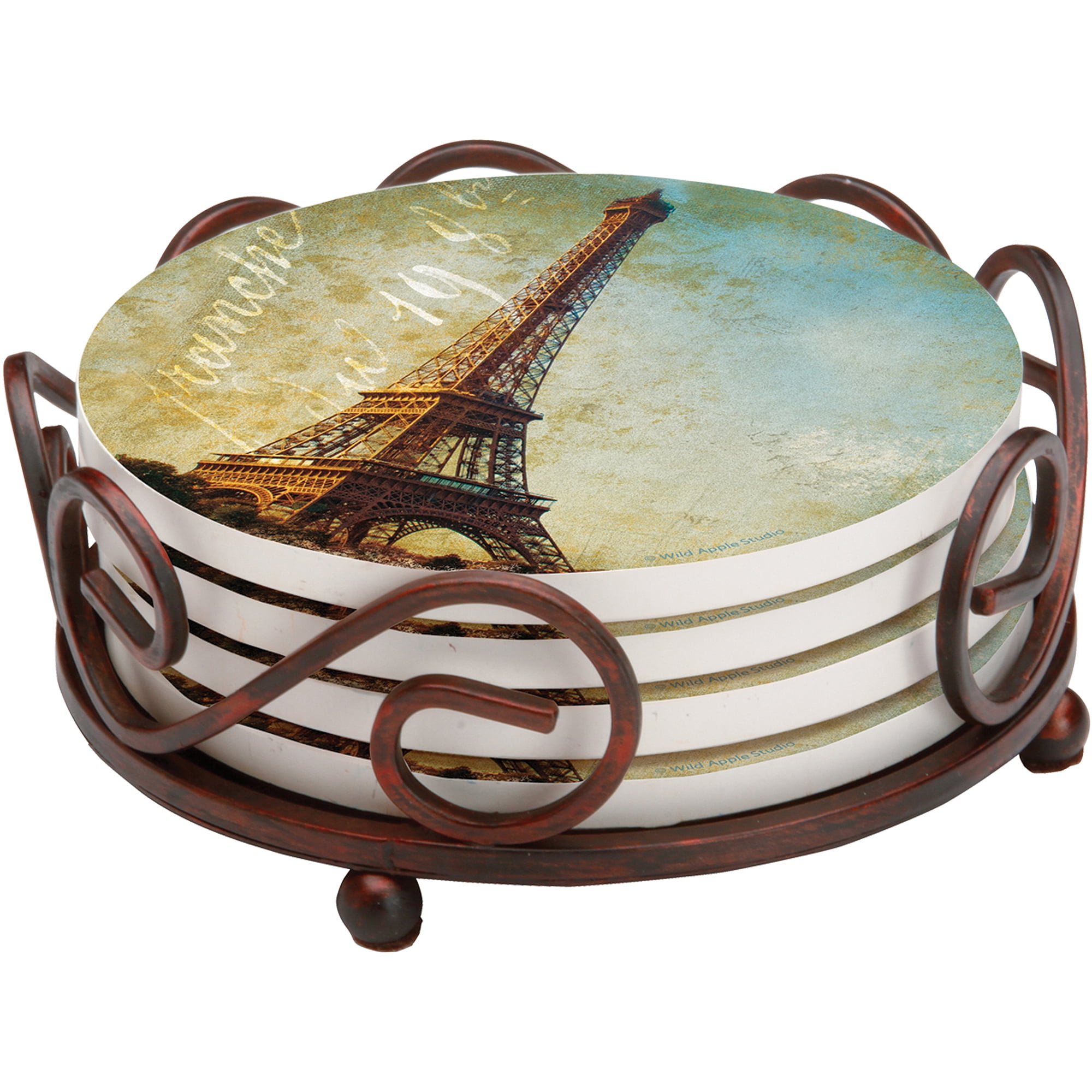 Thirstystone Collegiate Drink Coasters Gift Set, Golden Age of Paris, HA60